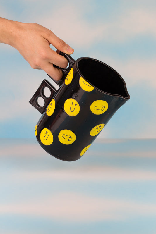 Black Smiley Jug