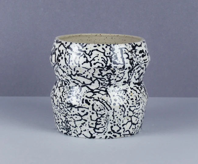 White Patterned Planter