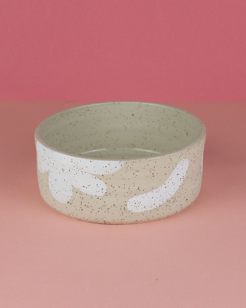 White Pet Bowl