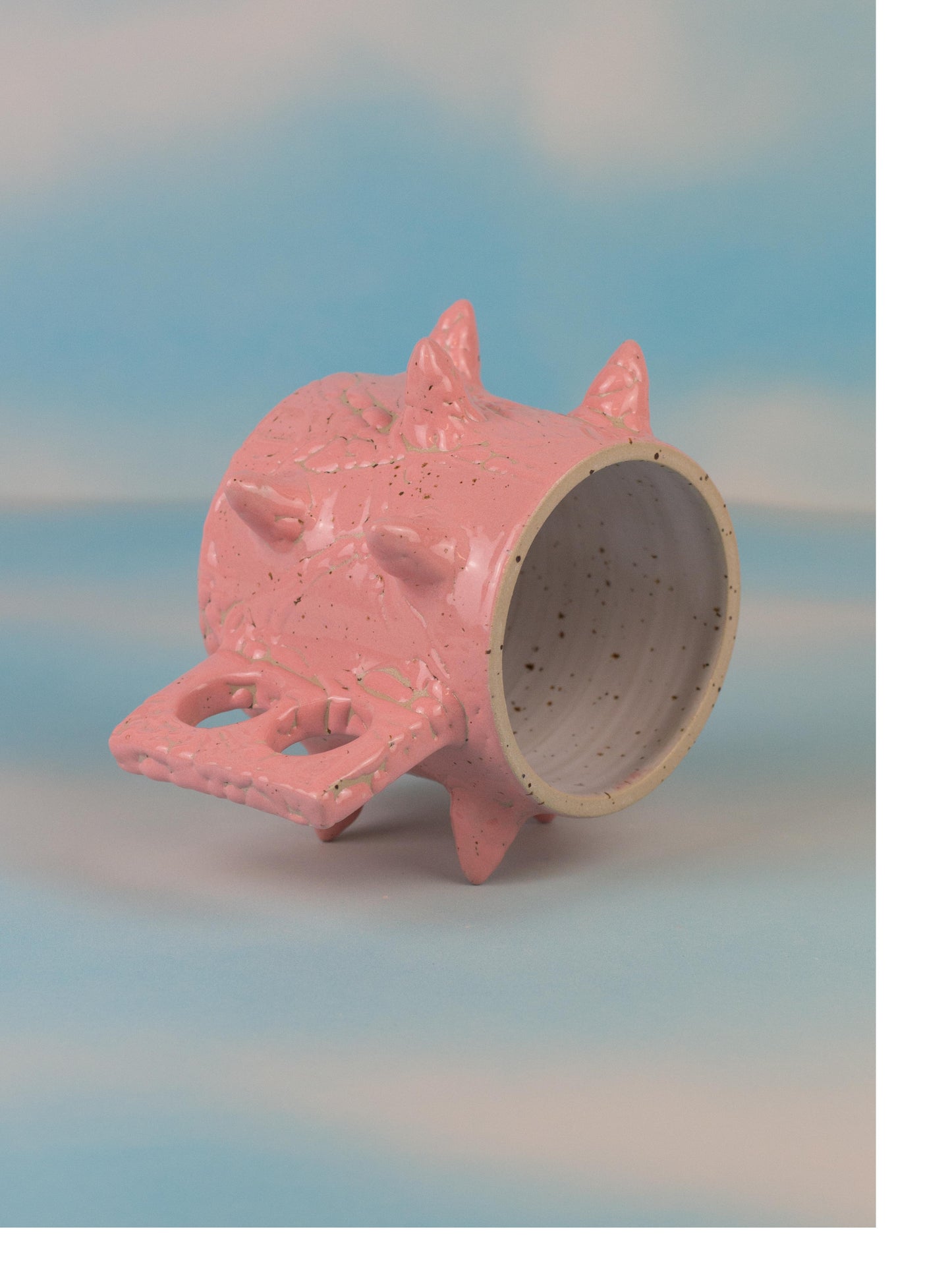 Pink Textured Spikes Mug