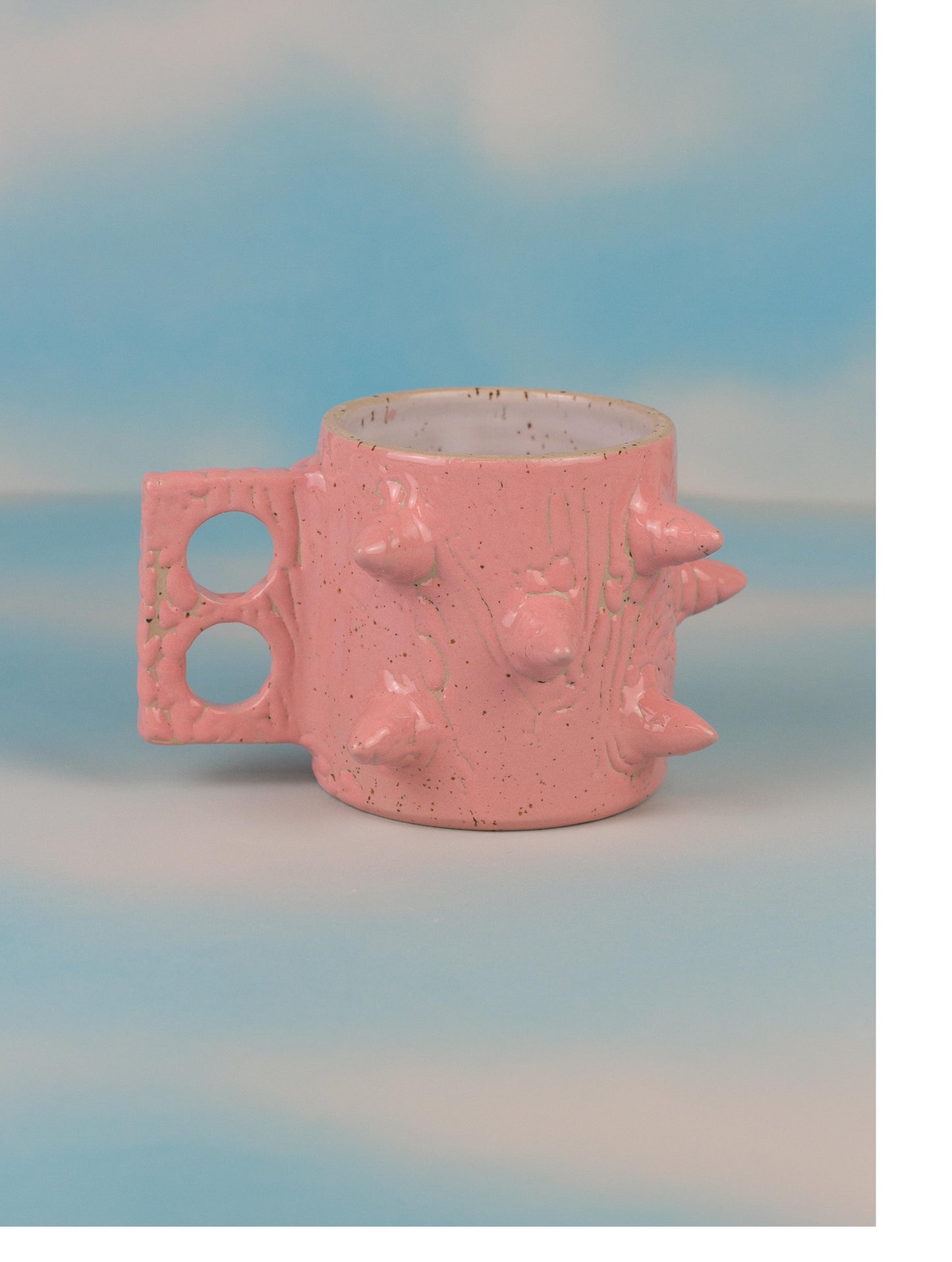 Pink Textured Spikes Mug