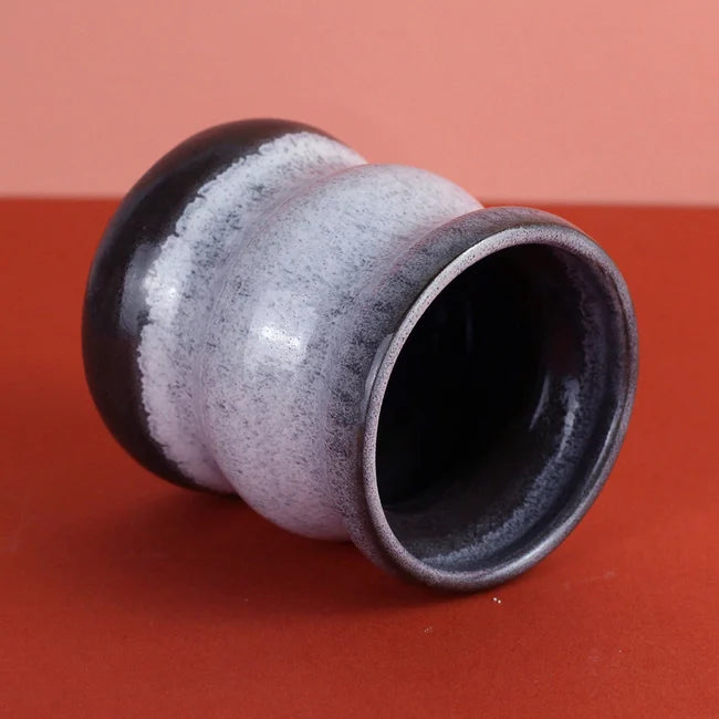 Wheel thrown Black Clay Ceramic Cup